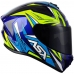 Capacete Asx | Draken Vector | Azul | Amarelo | Cinza 