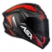 Capacete Asx | Draken Vector | Preto Fosco | Cinza | Vermelho 
