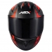 Capacete Asx | Draken Vector | Preto Fosco | Cinza | Vermelho 