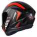 Capacete Asx | Draken Vector | Preto Fosco | Cinza | Vermelho 