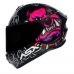 Capacete Asx | Draken Bull Cyber | Brilho Preto | Rosa 