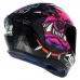 Capacete Asx | Draken Bull Cyber | Brilho Preto | Rosa 