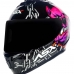 Capacete Asx | Draken Bull Cyber | Brilho Preto | Rosa 
