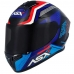 Capacete Asx | Draken Cougar | Brilho Preto | Azul | Vermelho