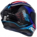 Capacete Asx | Draken Cougar | Brilho Preto | Azul | Vermelho