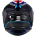 Capacete Asx | Draken Cougar | Brilho Preto | Azul | Vermelho