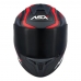 Capacete Asx | Draken Cougar | Fosco Cinza | Preto | Vermelho 