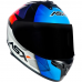 Capacete Asx | Draken Striken | Brilho Preto | Azul | Vermelho