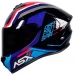 Capacete Asx | Draken Pilot | Fosco Preto | Vermelho | Amarelo