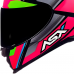 Capacete Asx | Eagle Explorer | Brilho Preto | Rosa | Prata
