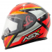 Capacete Asx | Eagle Explorer | Brilho Preto | Vermelho | Branco 