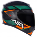 Capacete Asx | Eagle Fast | Brilho Preto | Verde | Grafite 