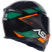 Capacete Asx | Eagle Fast | Brilho Preto | Verde | Grafite 