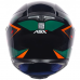 Capacete Asx | Eagle Fast | Brilho Preto | Verde | Grafite 