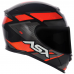Capacete Asx | Eagle Fast | Brilho Preto | Vermelho | Grafite 