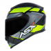 Capacete Asx | Eagle Fast | Fosco Preto | Amarelo | Cinza
