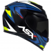 Capacete Asx | Eagle Street | Brilho Preto | Azul | Amarelo