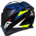 Capacete Asx | Eagle Street | Brilho Preto | Azul | Amarelo