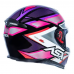 Capacete Asx | Eagle SV Fast | Brilho Preto | Llilas | Rosa