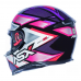 Capacete Asx | Eagle SV Fast | Brilho Preto | Llilas | Rosa