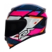 Capacete Asx | Eagle Fast | Preto Brilho | Rosa | Branco