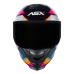 Capacete Asx | Eagle Fast | Preto Brilho | Rosa | Branco