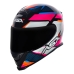 Capacete Asx | Eagle Fast | Preto Brilho | Rosa | Branco