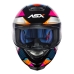 Capacete Asx | Eagle Fast | Preto Brilho | Rosa | Branco