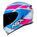 Capacete Asx | Eagle Fast | Branco | Rosa | Azul