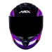 Capacete Asx | Draken Pilot | Preto Brilho | Lilas | Roxo