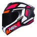 Capacete Asx | Draken Spirit | Preto Brilho | Rosa | Branco
