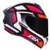 Capacete Asx | Draken Spirit | Preto Brilho | Rosa | Branco