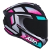 Capacete Asx | Draken Sipirit | Preto Brilho | Tiffany | Prata