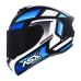 Capacete Asx | Draken Spirit | Preto Brilho | Azul | Branco