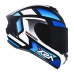 Capacete Asx | Draken Spirit | Preto Brilho | Azul | Branco