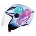 Capacete Asx | City Air Passion | Brilho Branco | Rosa | Azul